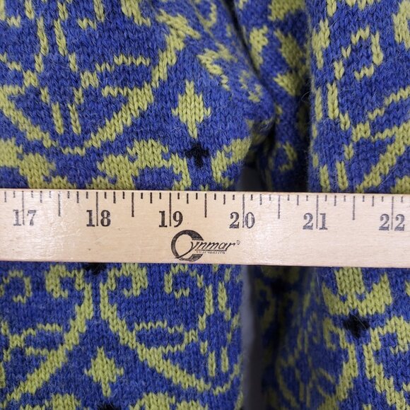 Icelandic Design Edelweiss Cardigan Wool floral Lined Jacket Metal Clasp VTG - Picture 11 of 13